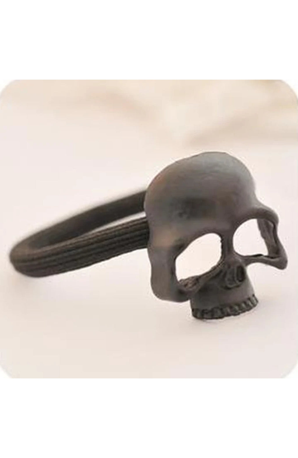 Skull and Crow Hair Tie