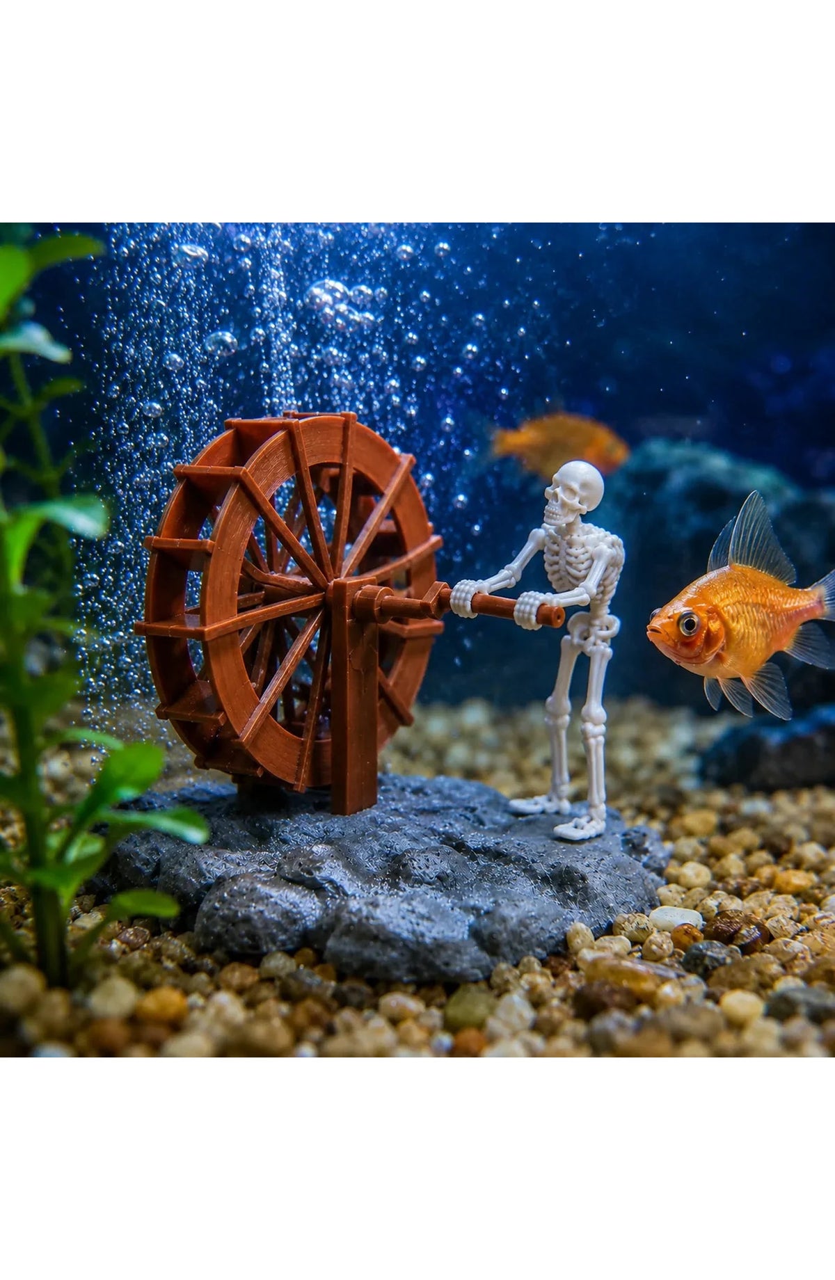 Aquarium Skeleton Waterwheel