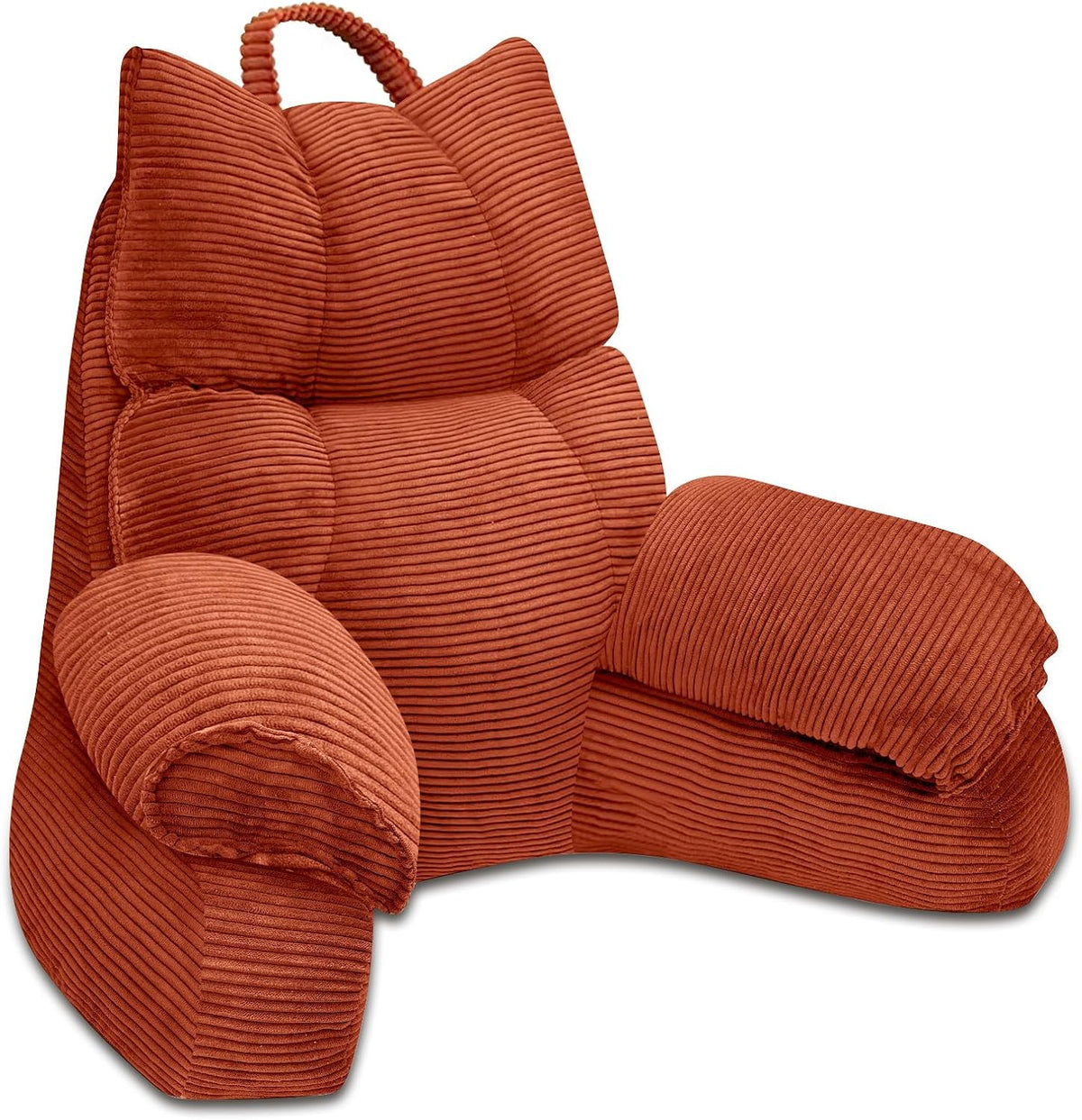 Bed Pillow with Arm Support - Memory Foam - Bright Orange