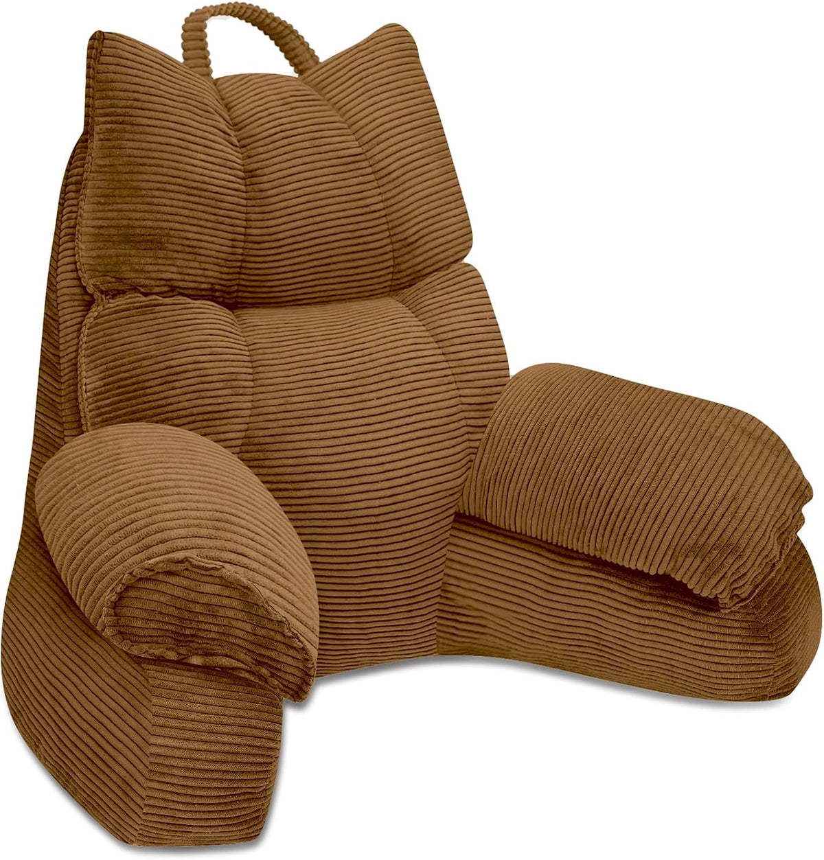 Bed Pillow with Arm Support - Memory Foam - Brown