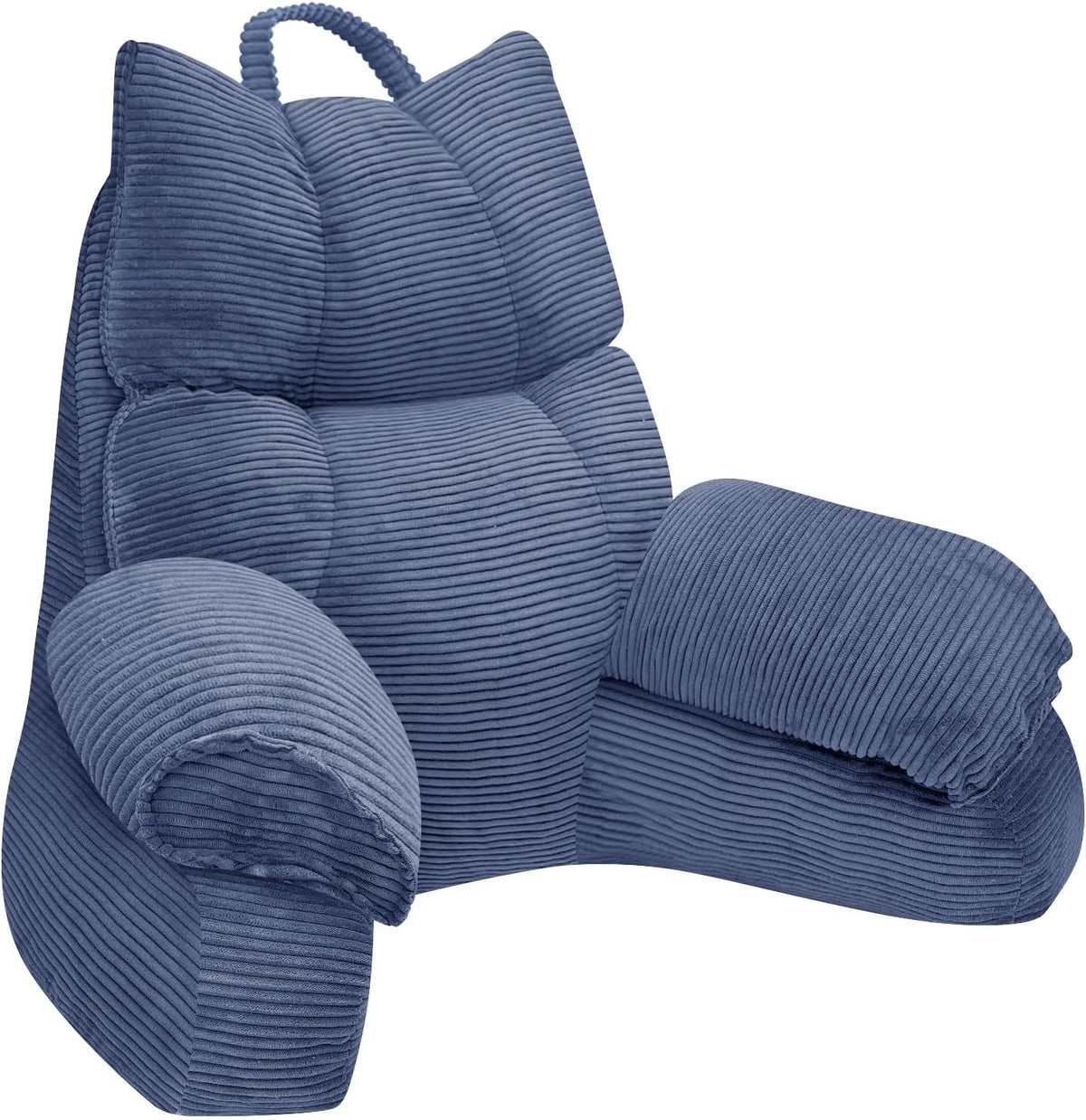 Bed Pillow with Arm Support - Memory Foam - Dark Blue