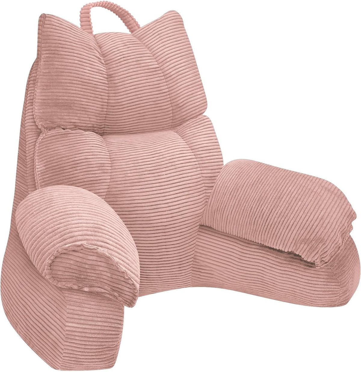 Bed Pillow with Arm Support - Memory Foam - Pink - For Heights Over 5'3"