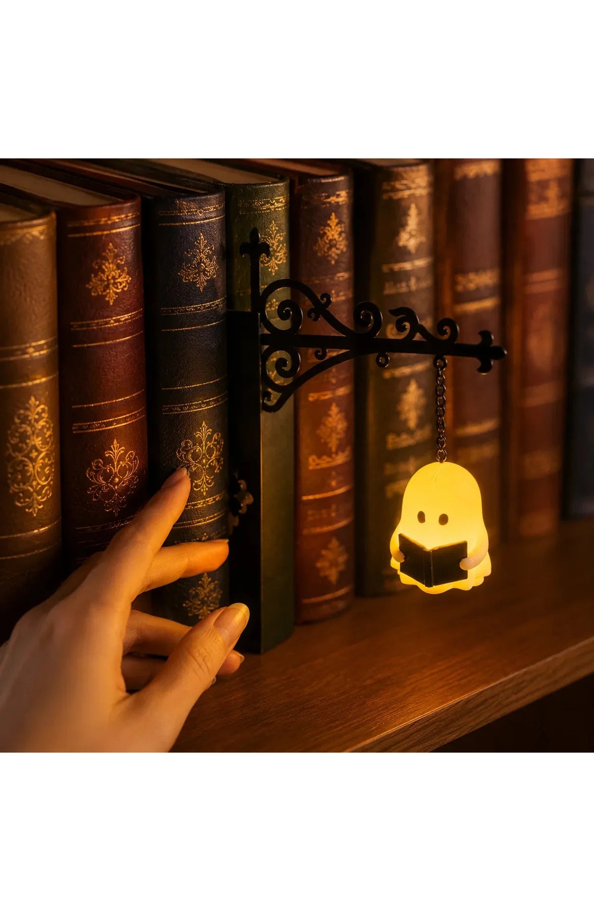 Bookshelf Ghost Lantern