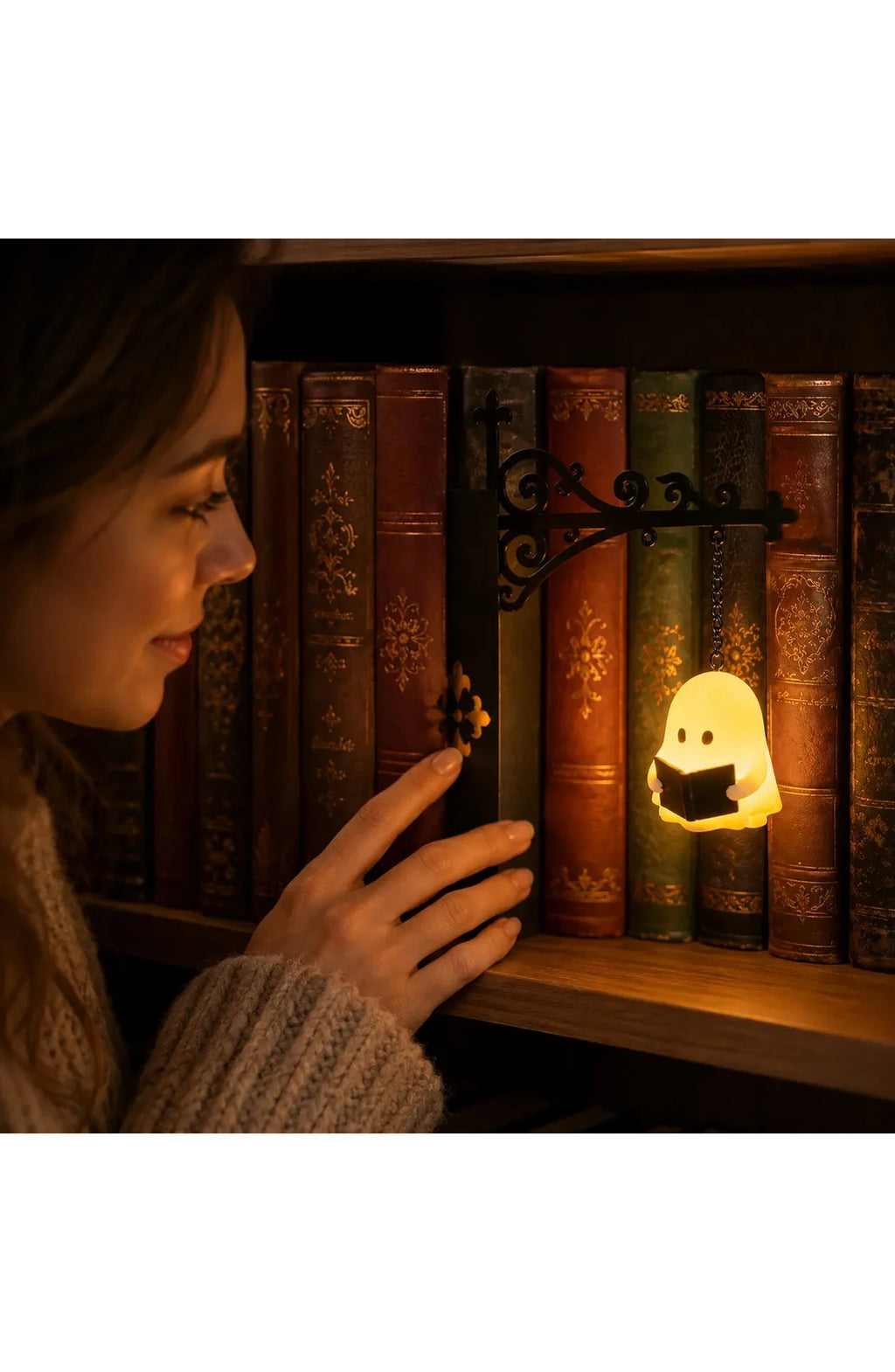 Bookshelf Ghost Lantern