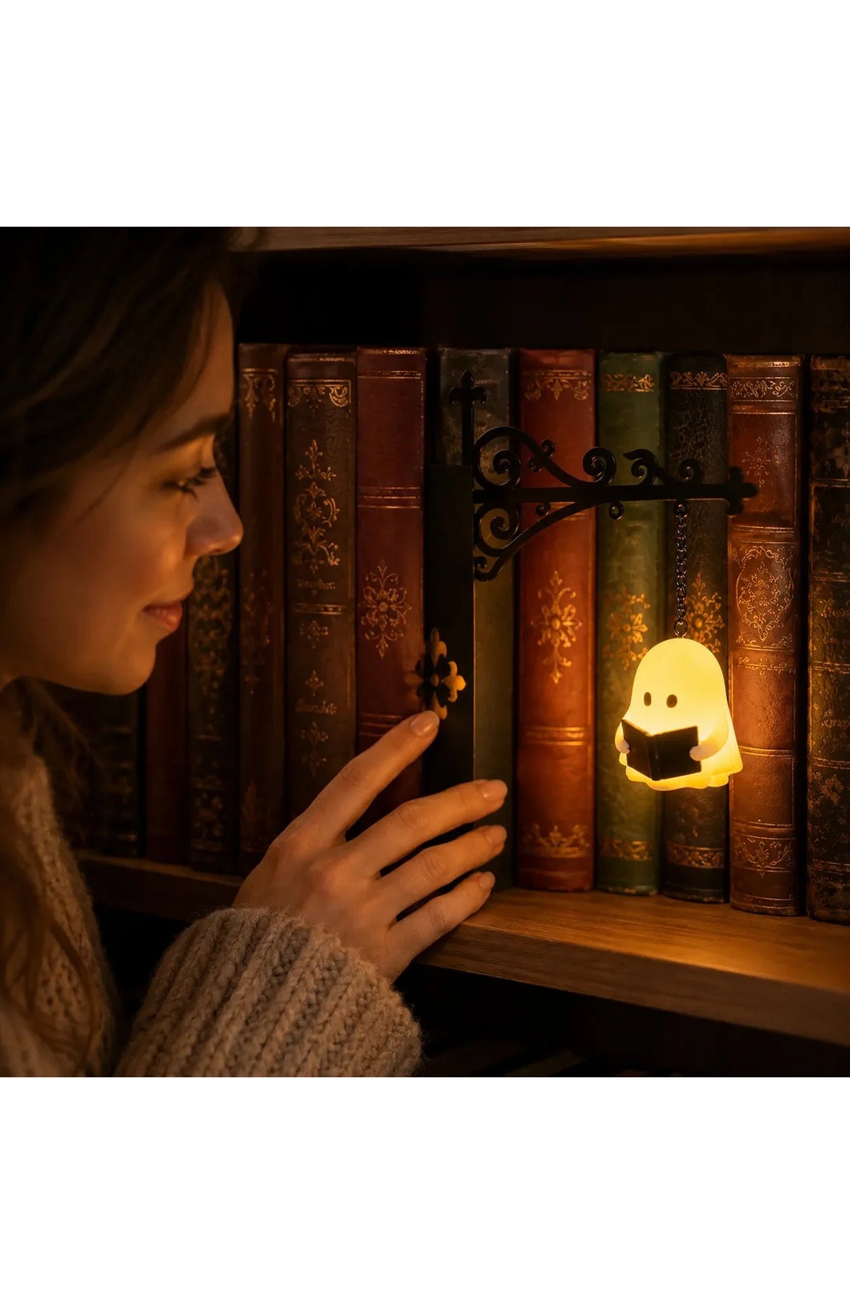 Bookshelf Ghost Lantern