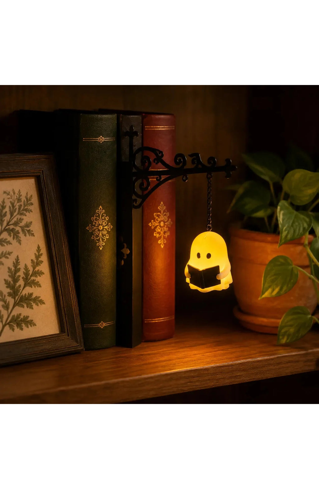 Bookshelf Ghost Lantern