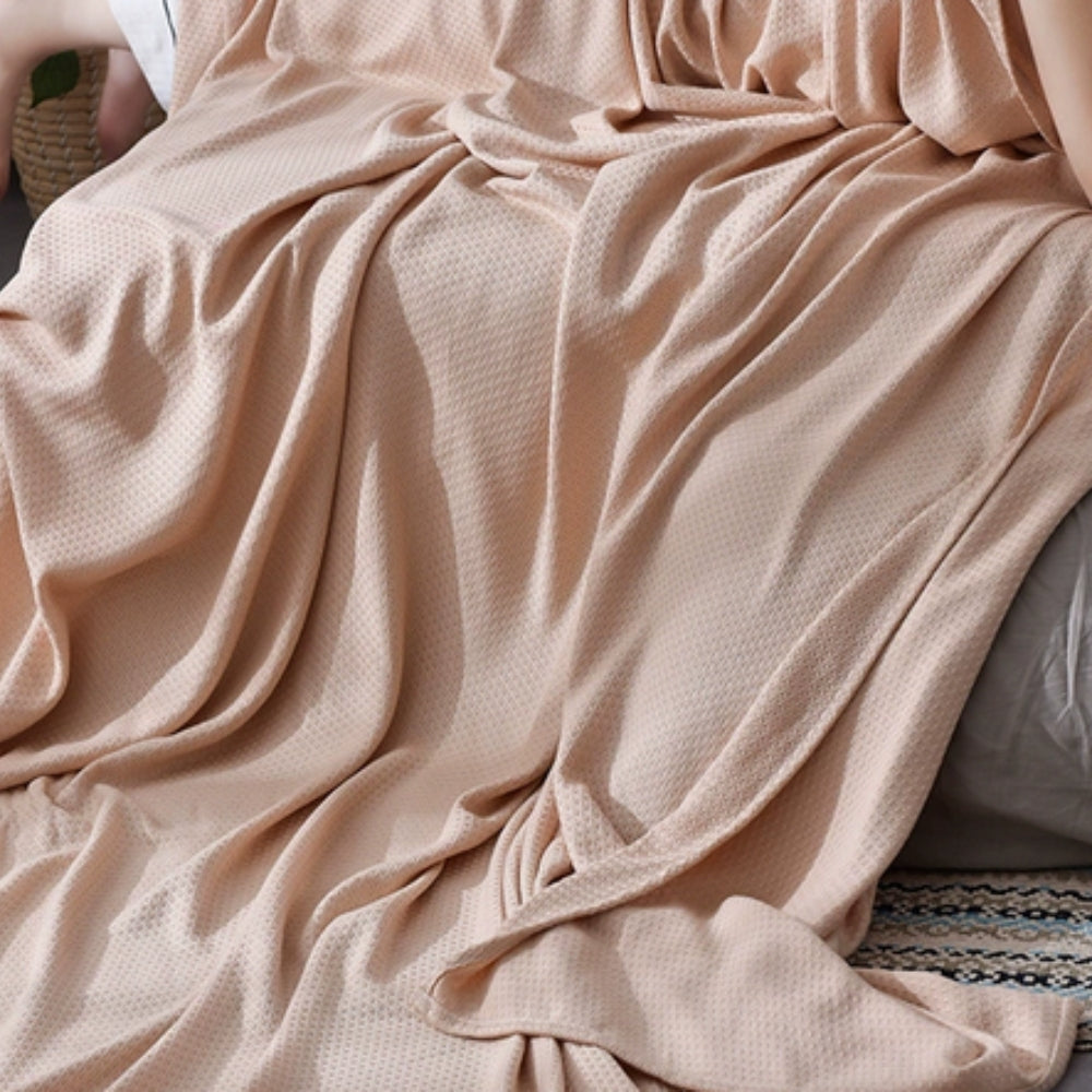 Cooling Blanket for Bed - Lightweight Bamboo - Mocha
