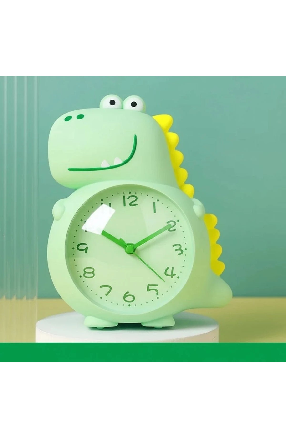 Dinosaur Alarm Clock with Wake-Up Light - Light Green