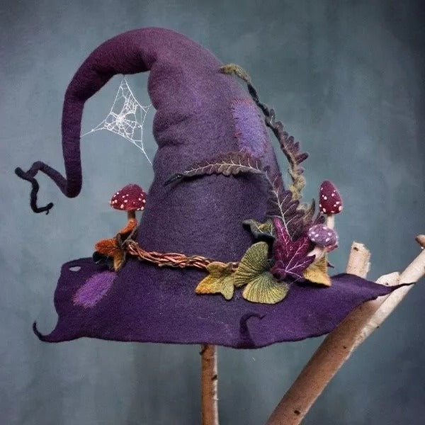 Felt Witch Hat - Purple