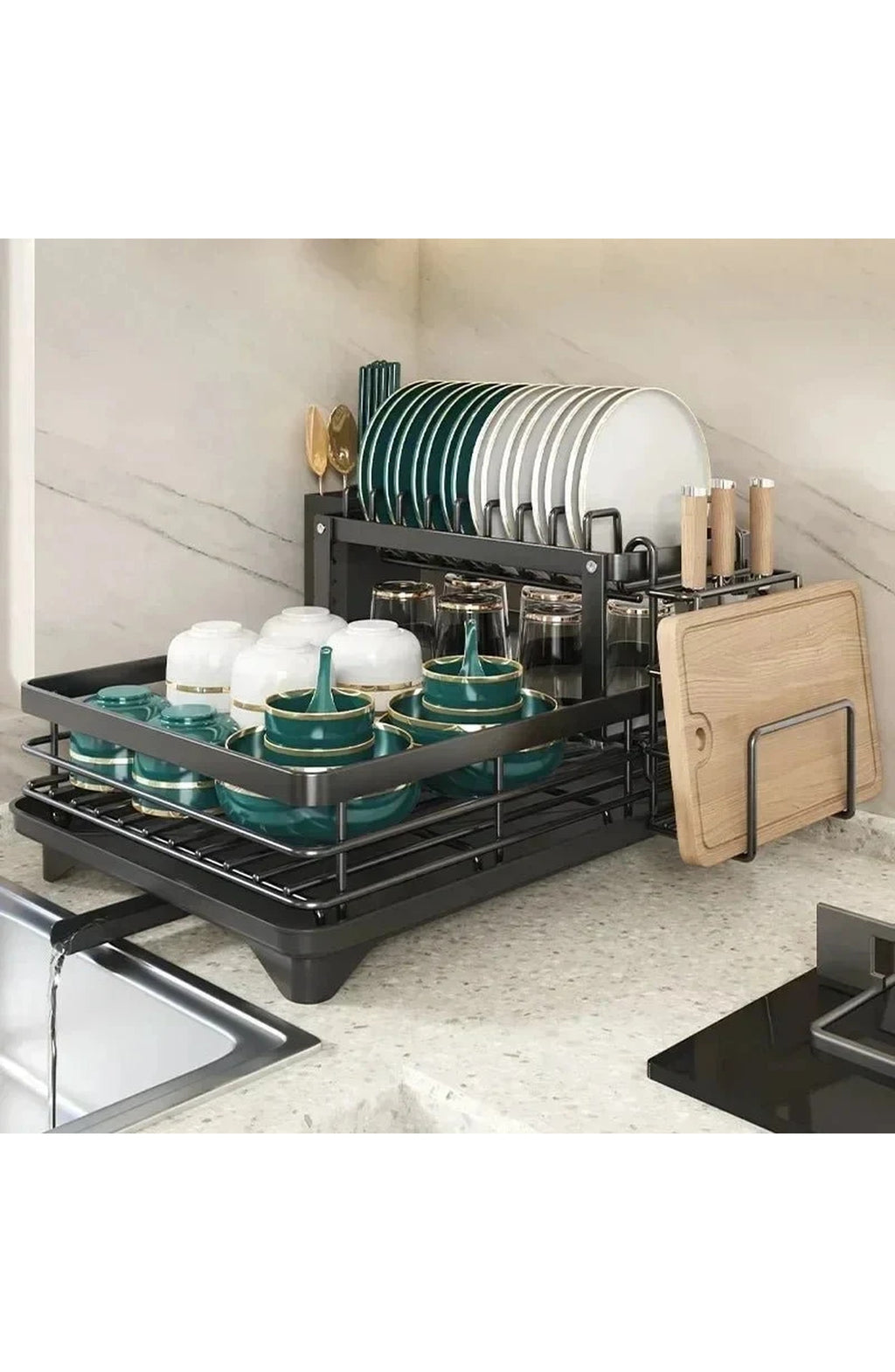 Foldable Stainless Steel Dish Rack