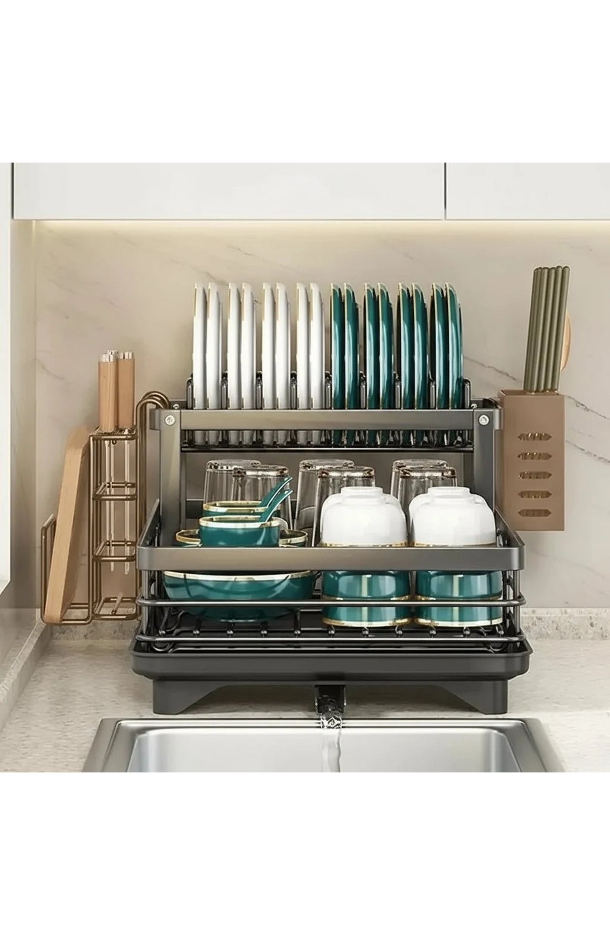 Foldable Stainless Steel Dish Rack