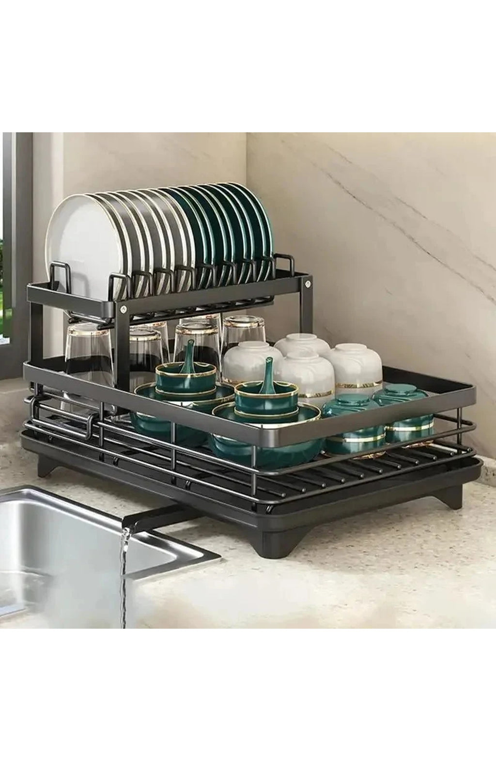Foldable Stainless Steel Dish Rack