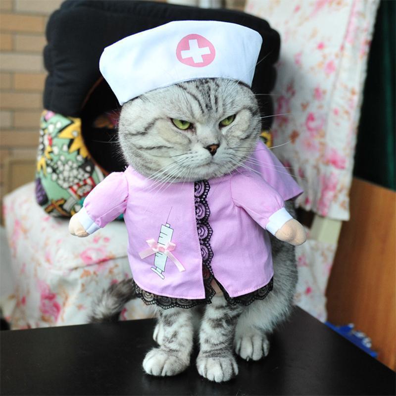 Funny Pet Costume in 12 Character Styles - Nurse