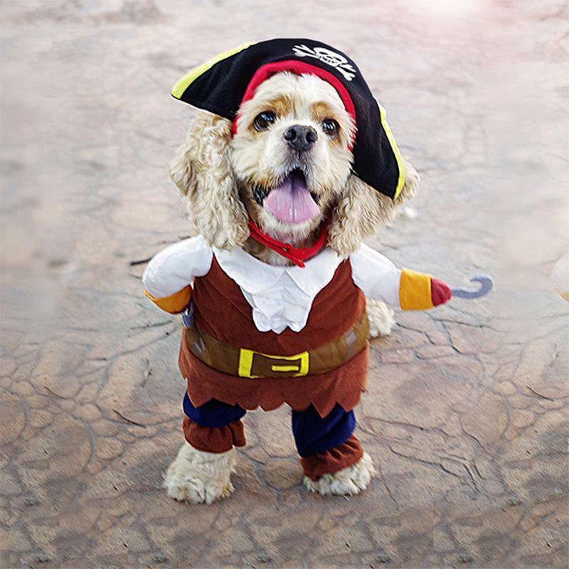Funny Pet Costume in 12 Character Styles - Pirate