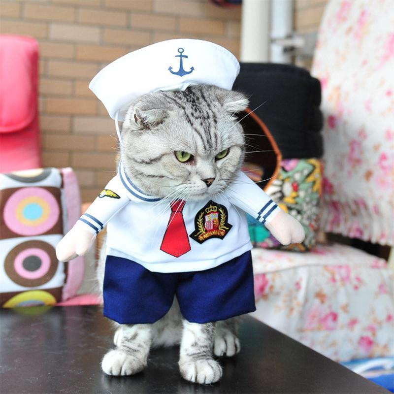Funny Pet Costume in 12 Character Styles - Sailor