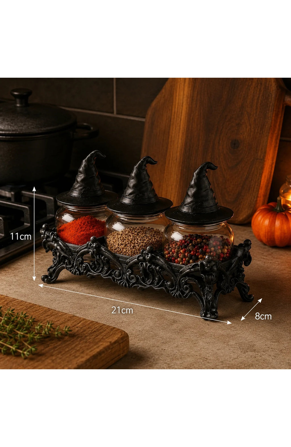 Witch Hat Spice Jars