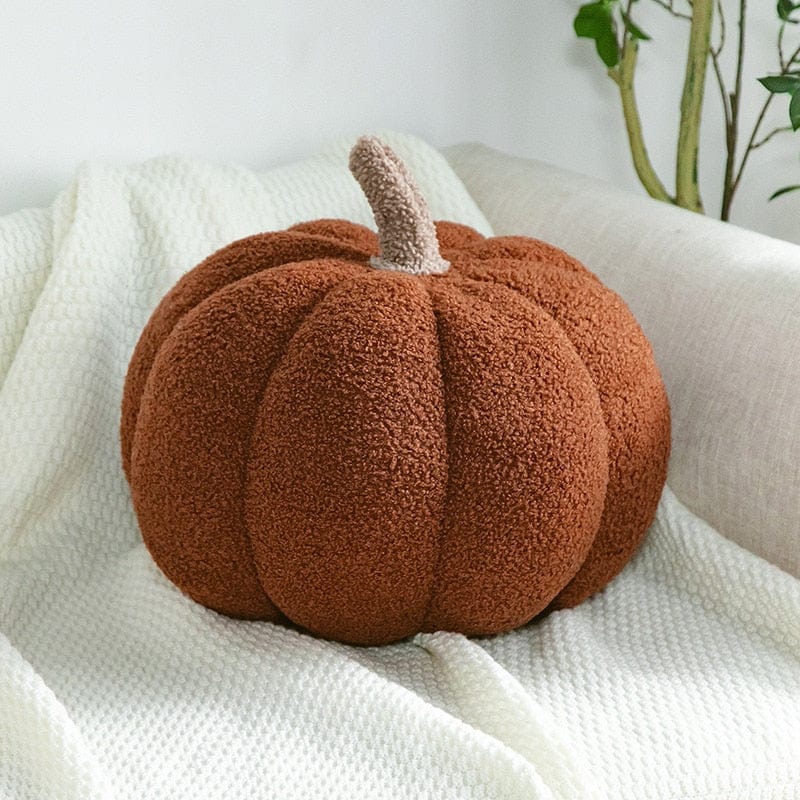 Halloween Pumpkin Throw Pillow - Brown