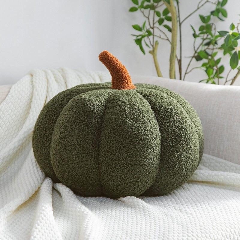 Halloween Pumpkin Throw Pillow - Green