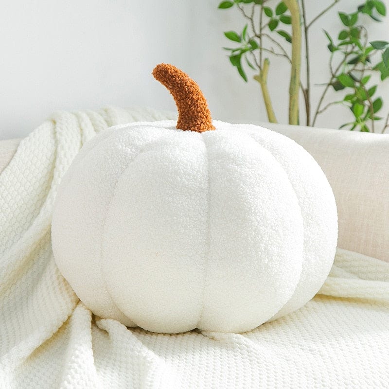 Halloween Pumpkin Throw Pillow - White