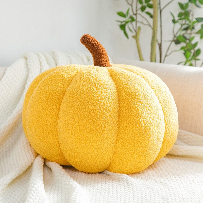 Halloween Pumpkin Throw Pillow - Yellow