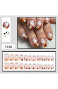 Ghost Floral Press-On Nails