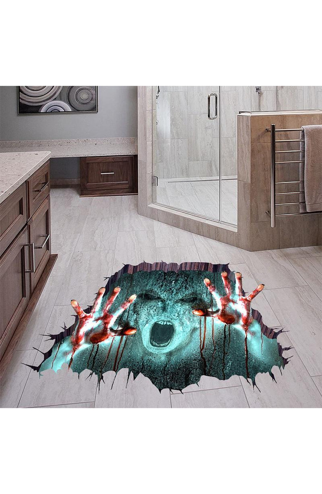 Halloween Prank Floor Mat - Screaming Ghoul 3D