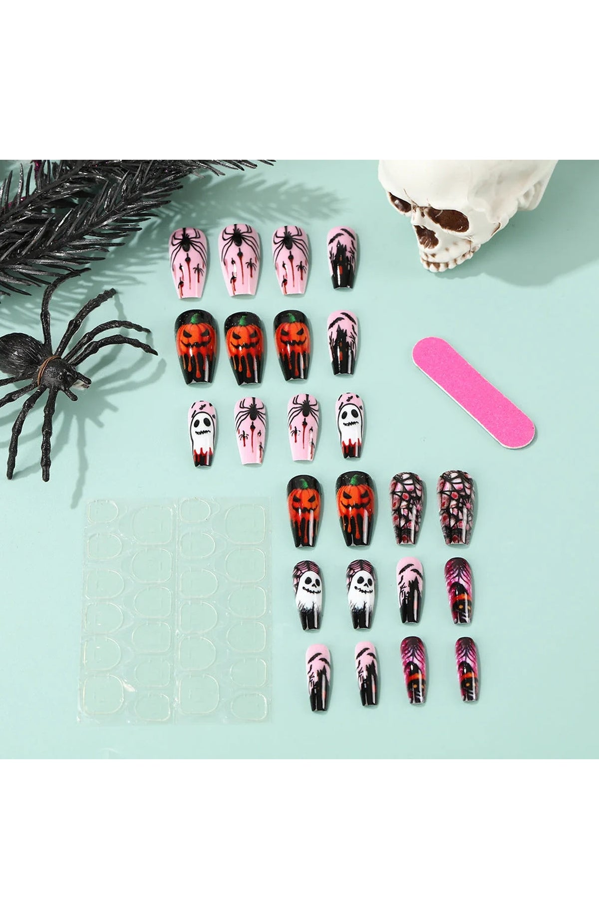 Coffin Halloween Press-On Nails