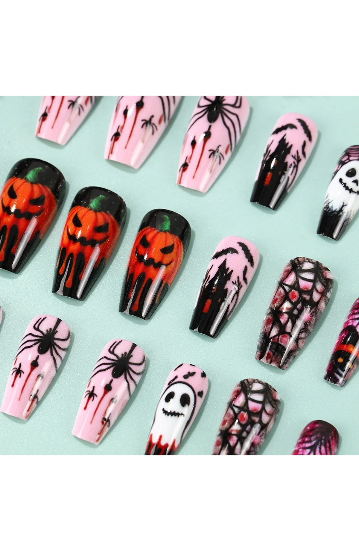 Coffin Halloween Press-On Nails