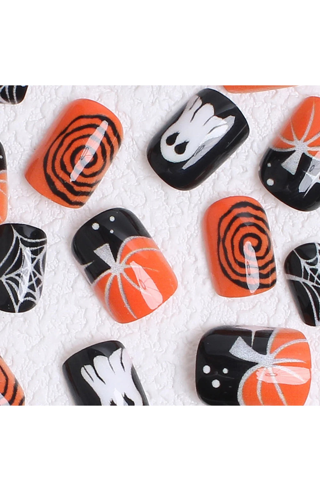Pumpkin Press-On Nails