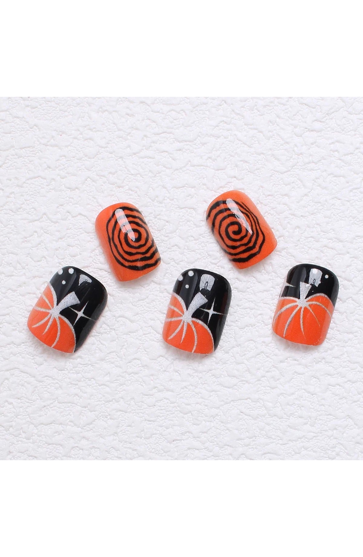 Pumpkin Press-On Nails