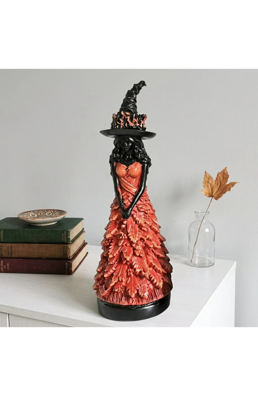 Gothic Witch Figurine - Red