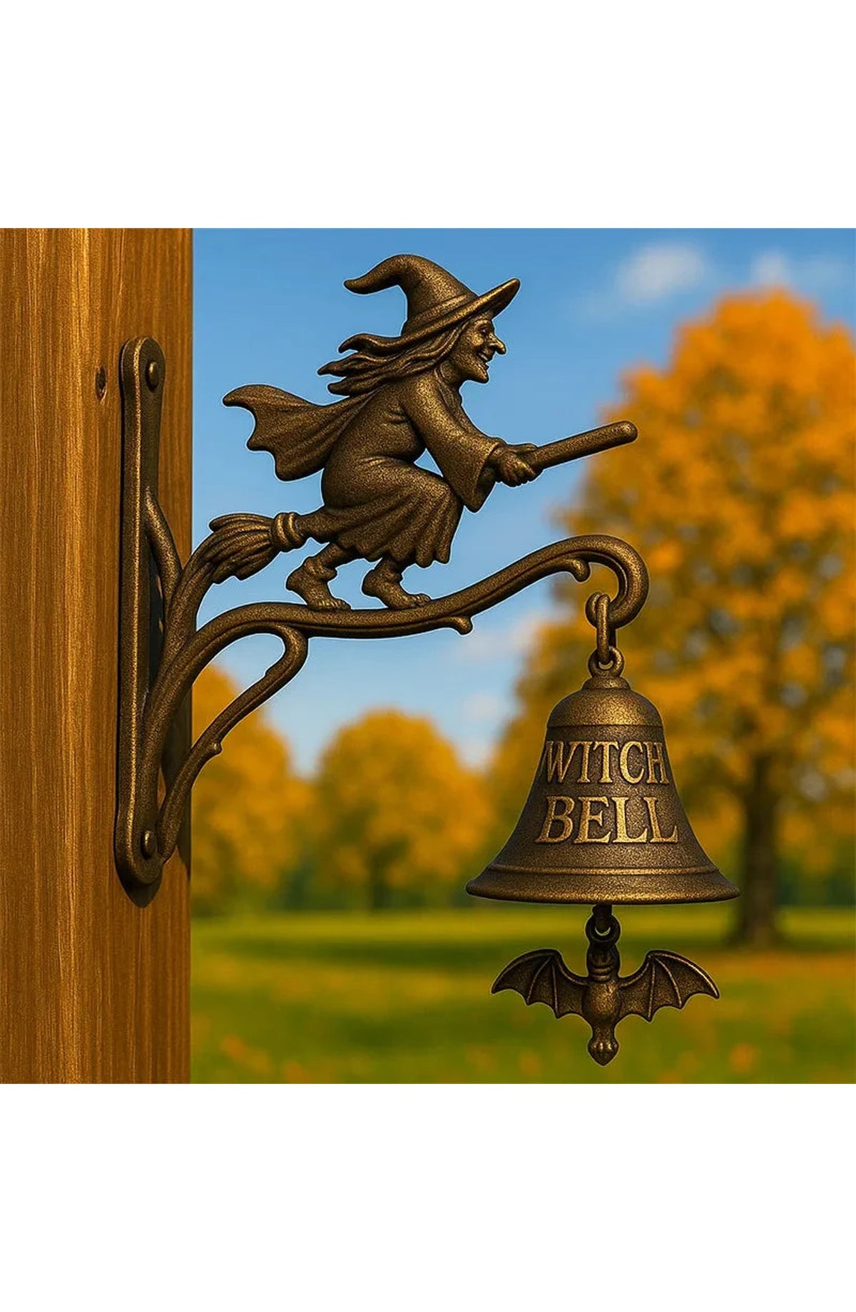 Witch Door Bell - Witch on Broom
