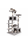 Cat Tree for Large Cats - Condo and Sisal Posts - Gray