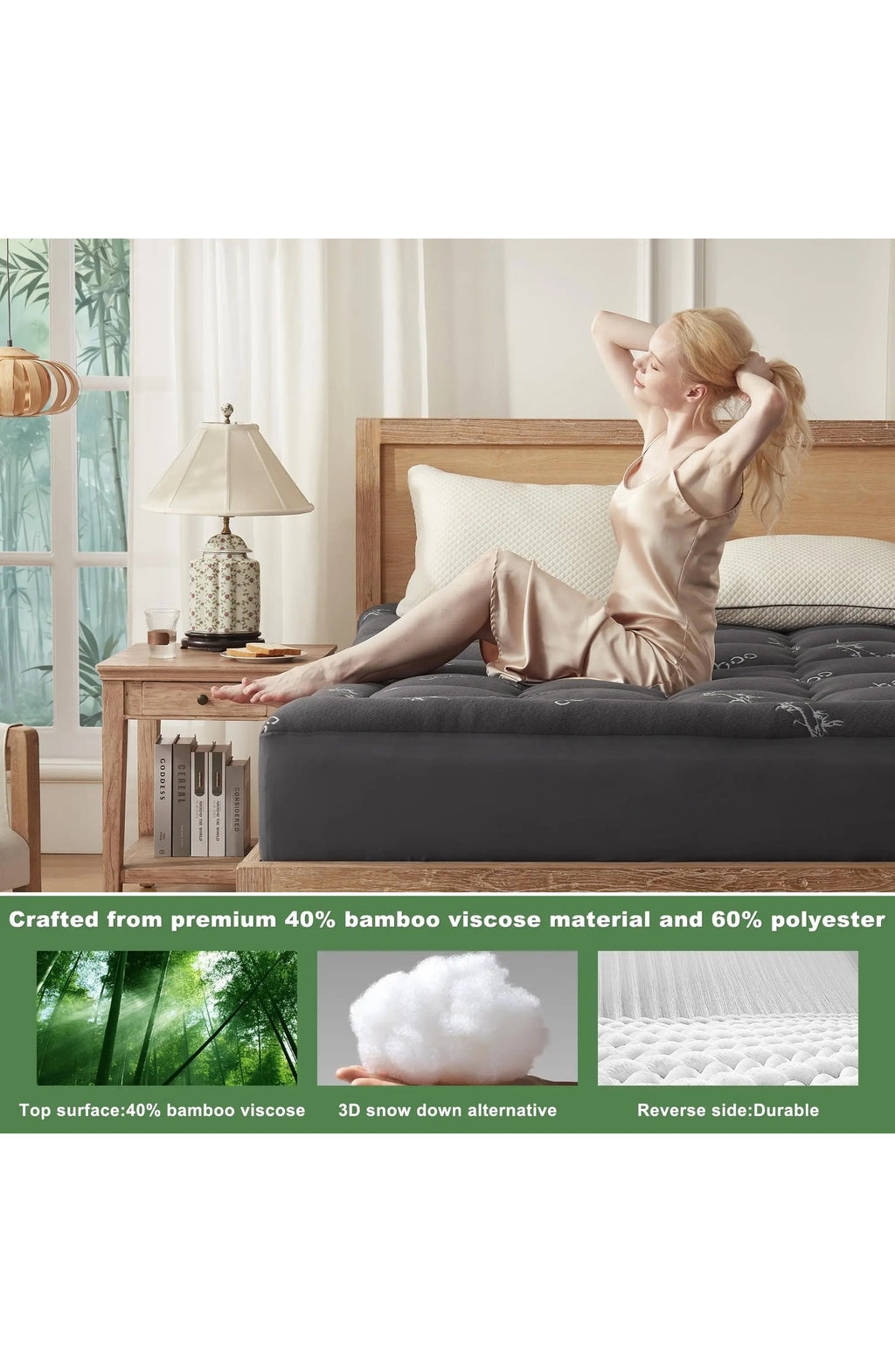 Bamboo Viscose Mattress Protector, view 3