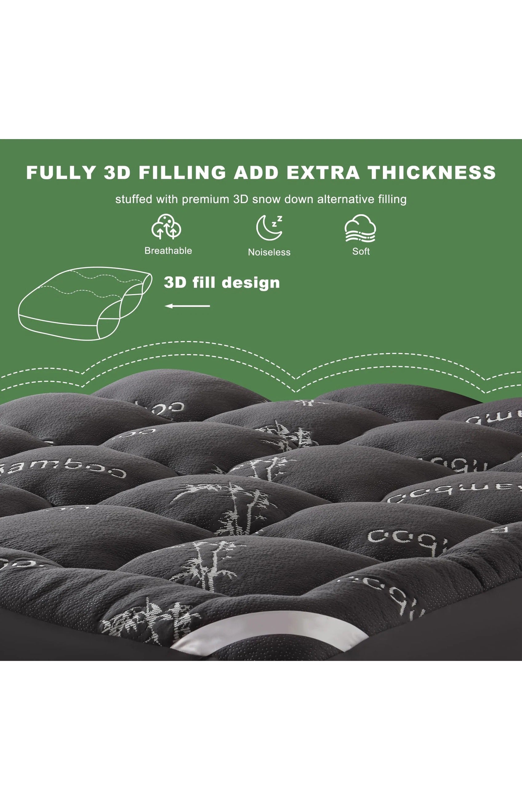 Bamboo Viscose Mattress Protector, view 4