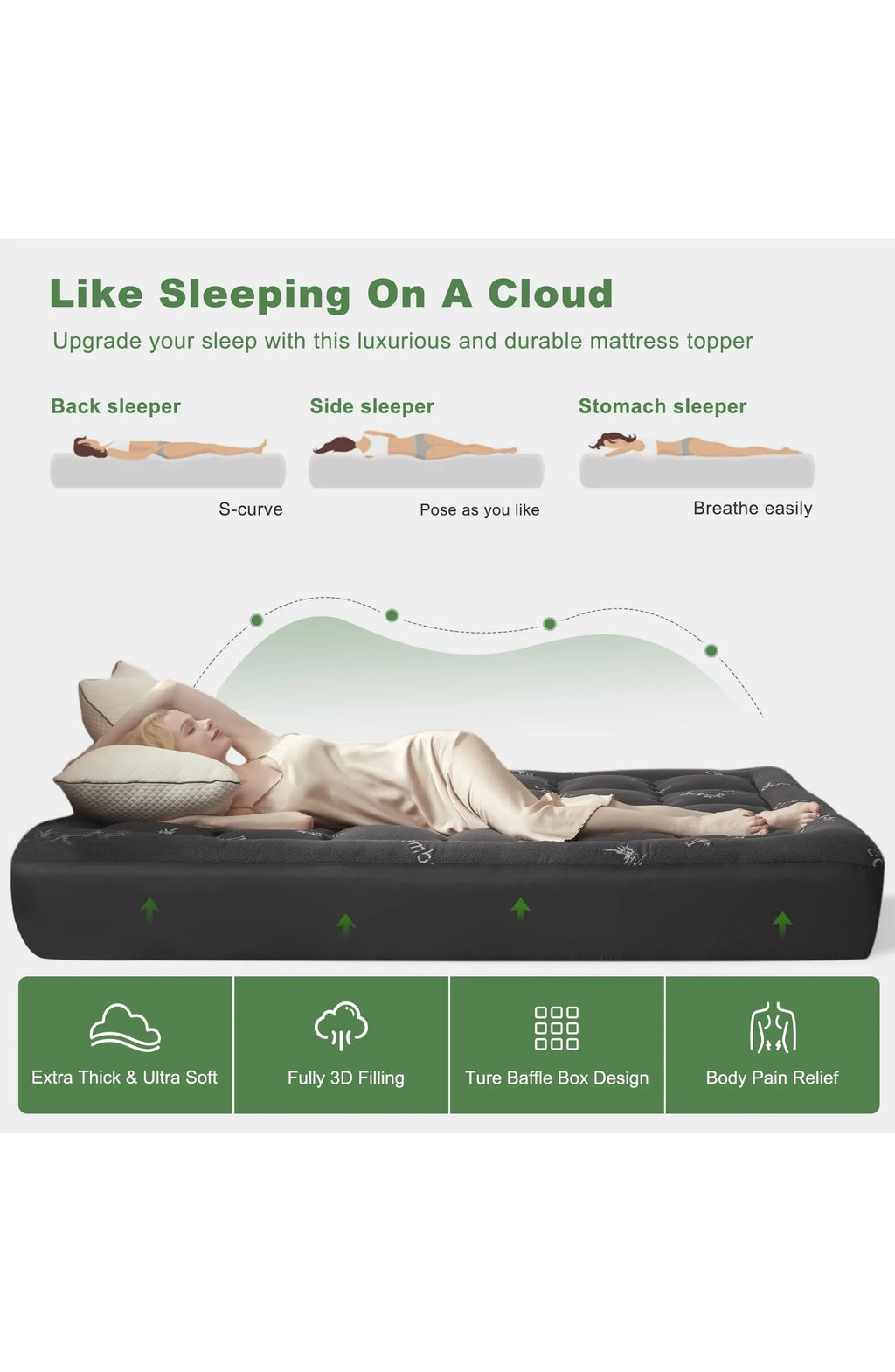 Bamboo Viscose Mattress Protector, view 5