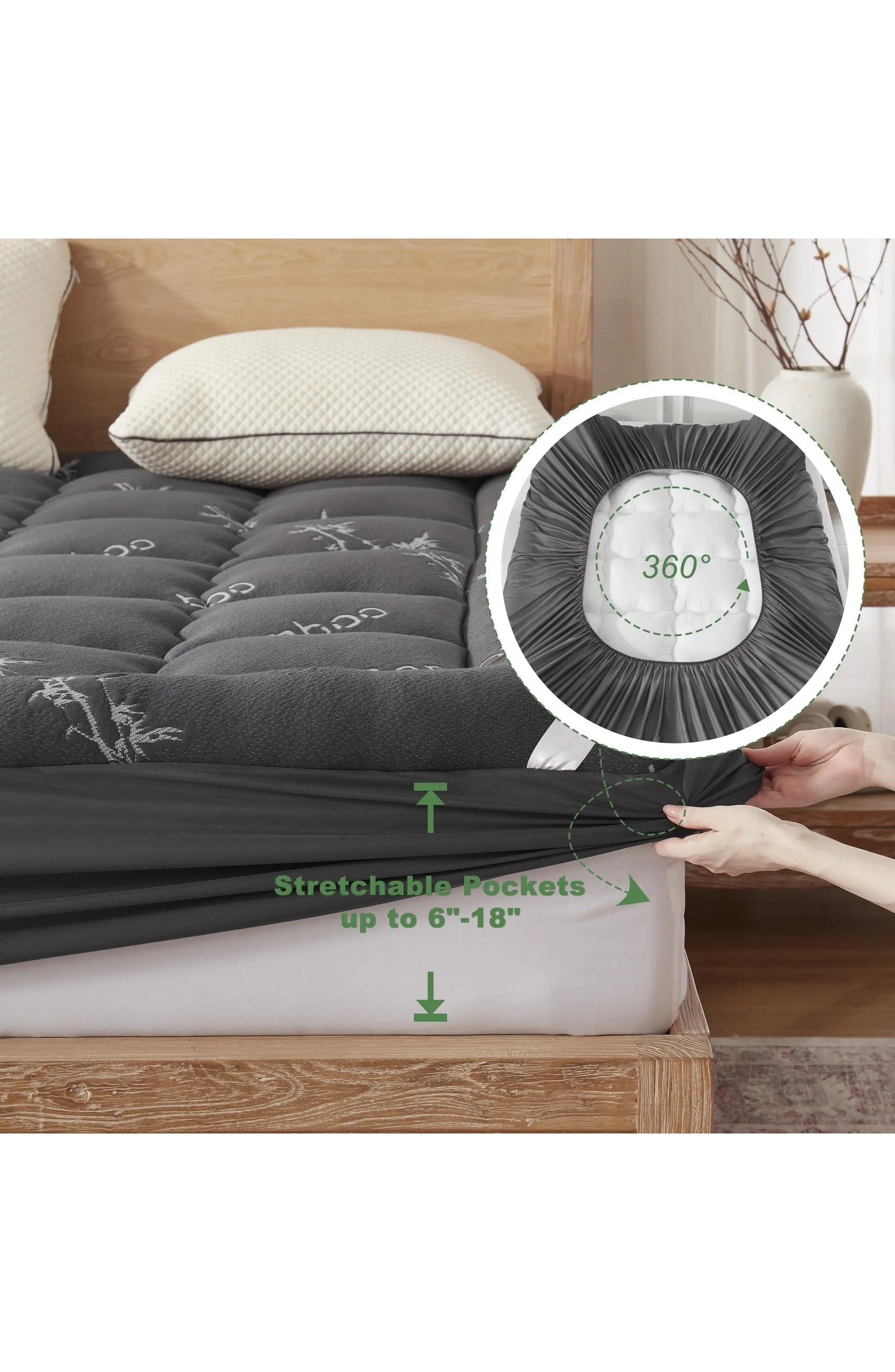Bamboo Viscose Mattress Protector, view 6