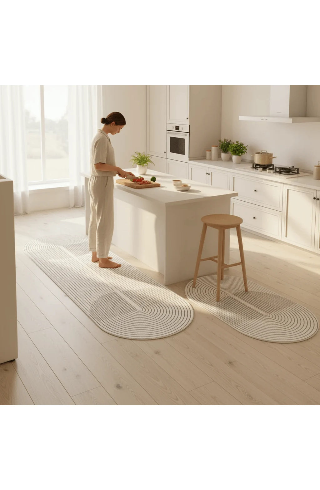 Kitchen Floor Mat in Five Line Designs