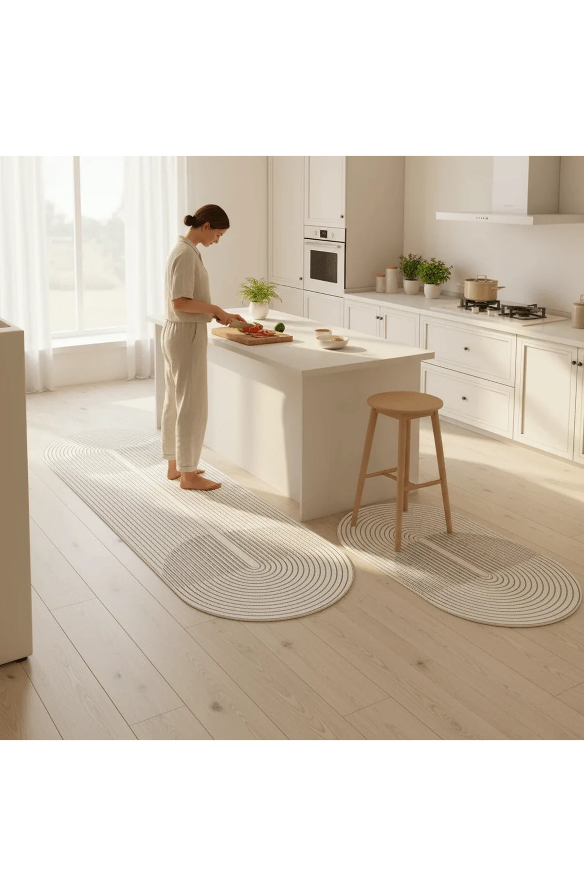 Kitchen Floor Mat in Five Line Designs