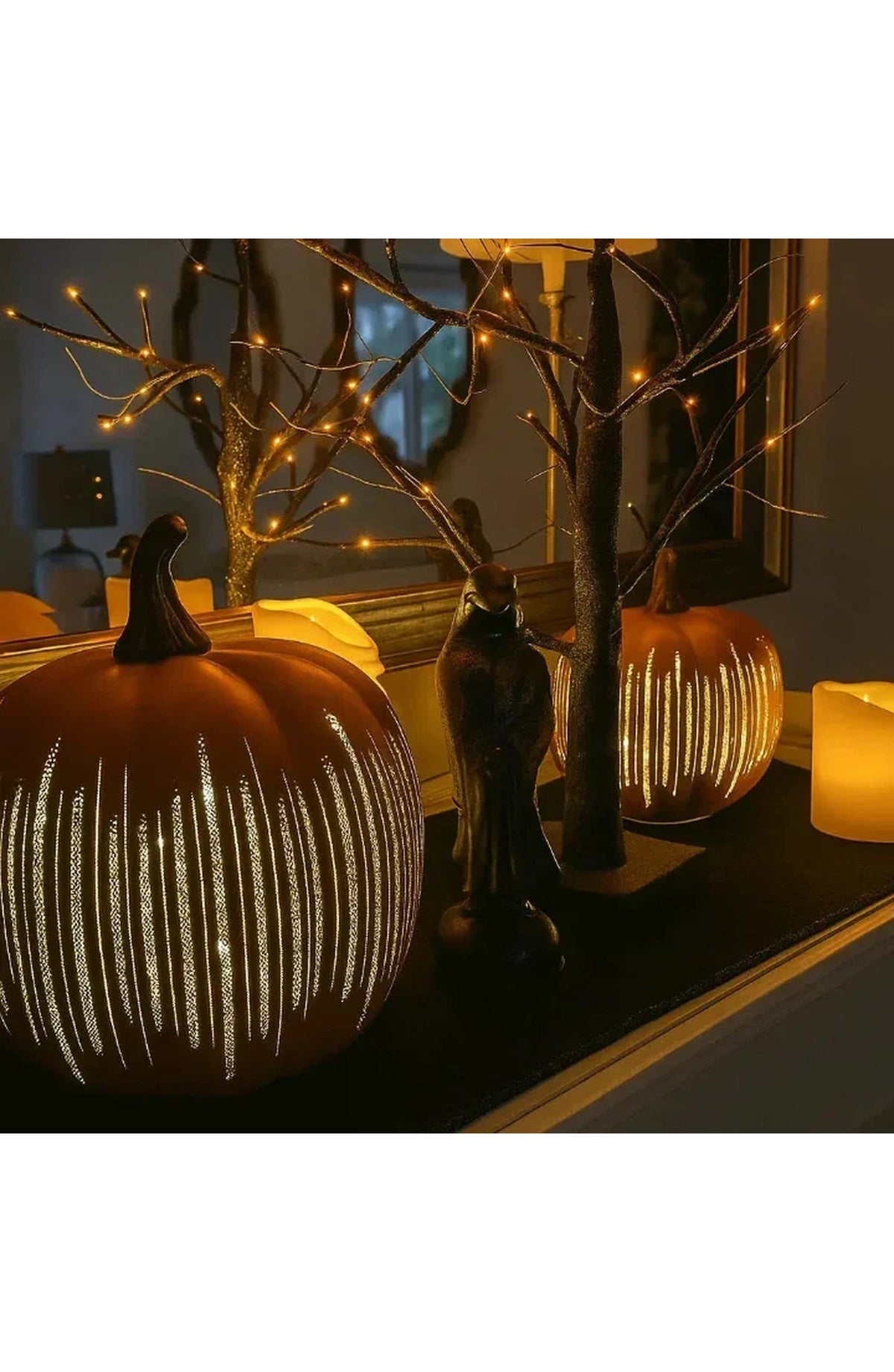 LED Pumpkin Lantern with 6-Hour Timer