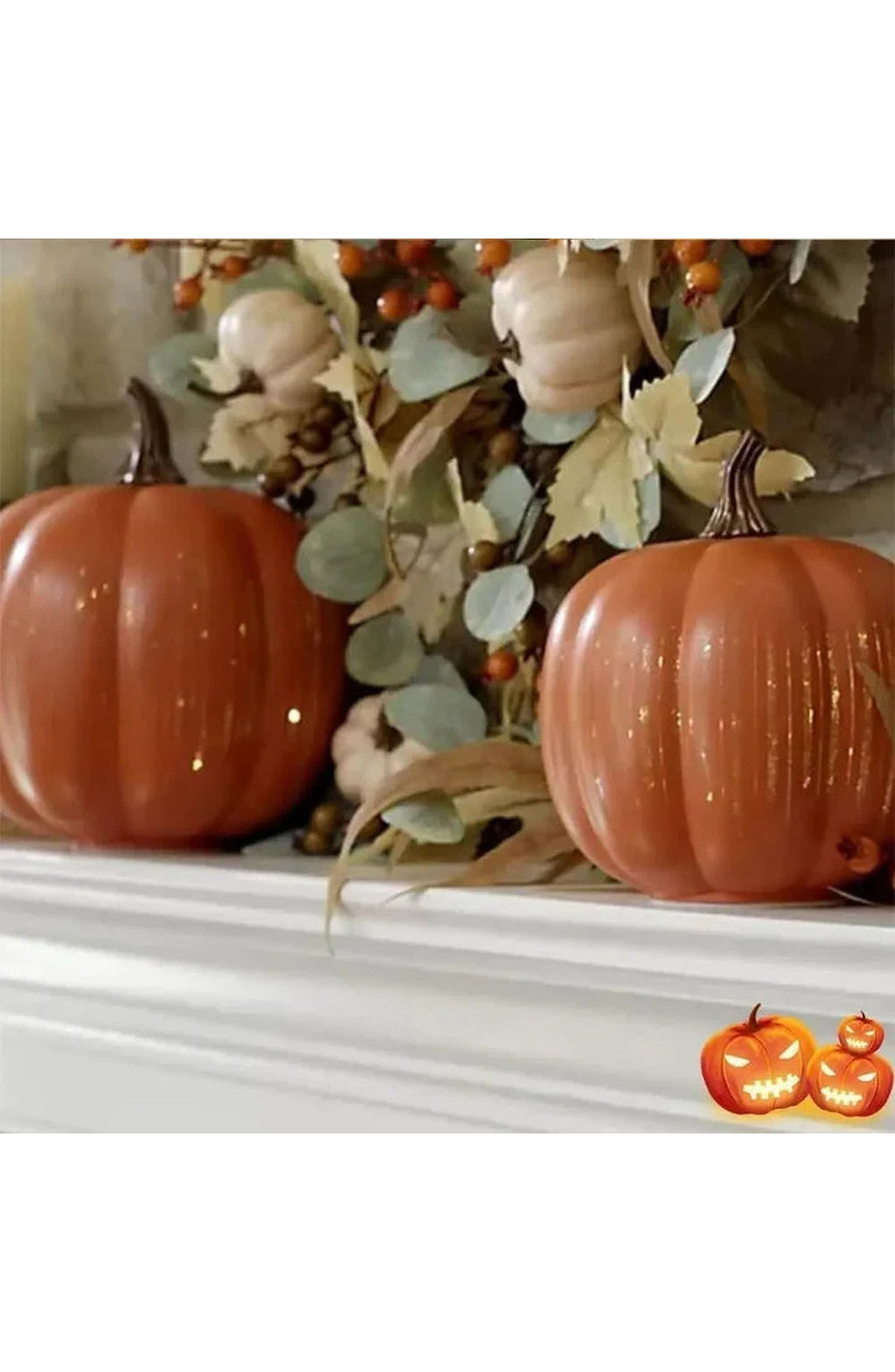 LED Pumpkin Lantern with 6-Hour Timer