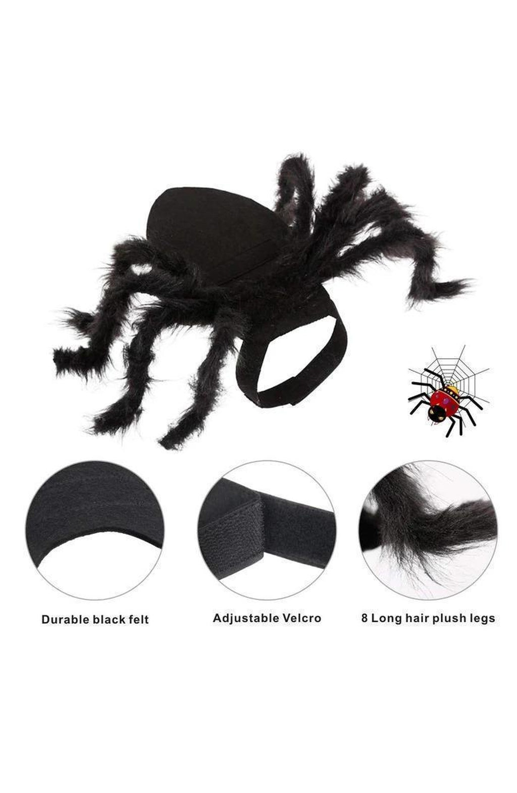 Spider Pet Costume with Plush Legs