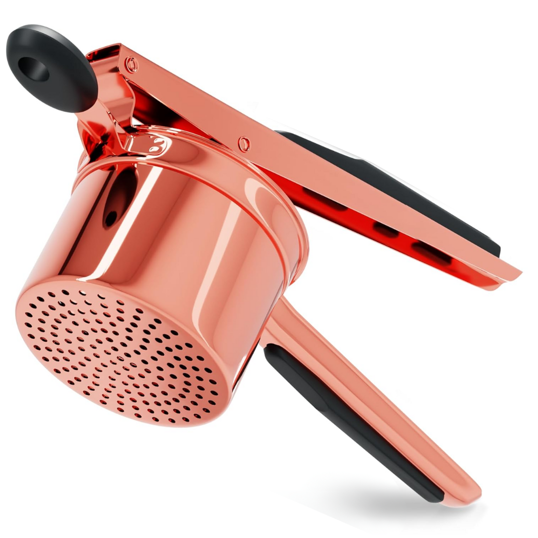 Stainless Steel Potato Masher - 15 oz Capacity - Rose gold